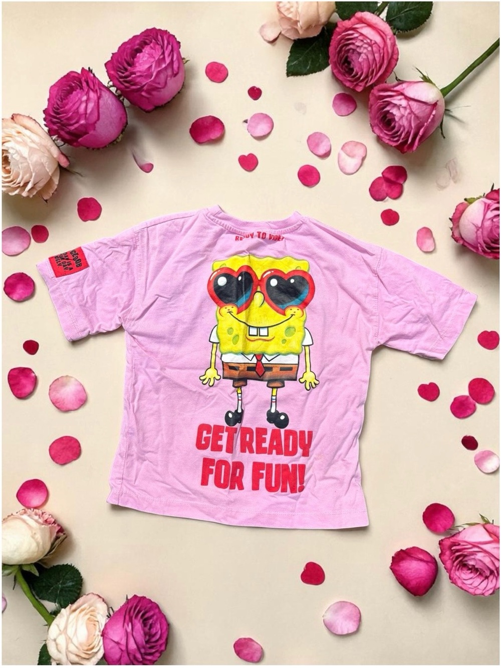 Zara Pink SpongeBob Graphic Tee